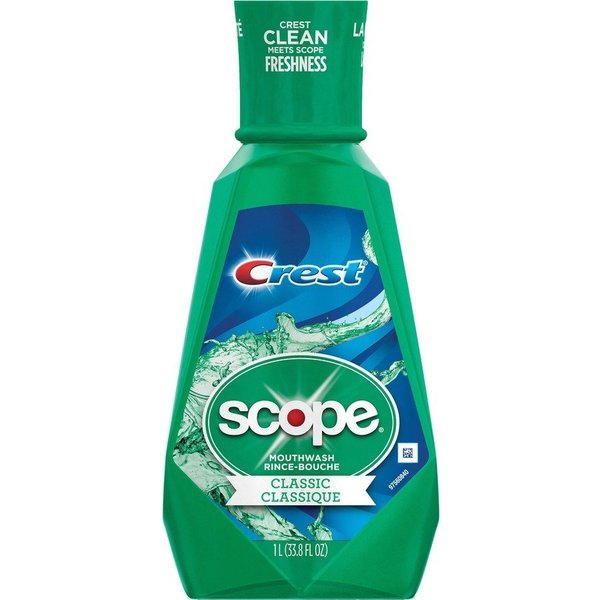 P&G Mouthwash, Classic, Mint, 1 Liter, Green PGC95662
